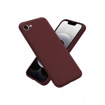 Newface Apple iPhone 16E Kılıf First Silikon - Bordo