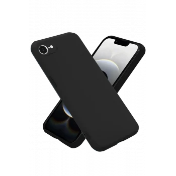 Newface Apple iPhone 16E Kılıf Nano içi Kadife Silikon - Siyah