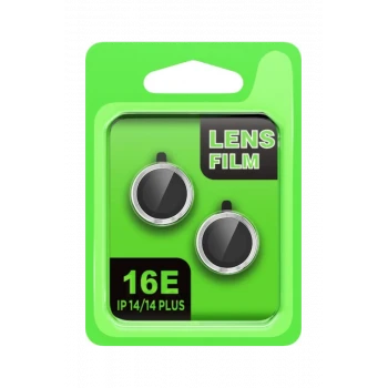 Newface Apple iPhone 16E Raze Metal Kamera Lens - Gümüş
