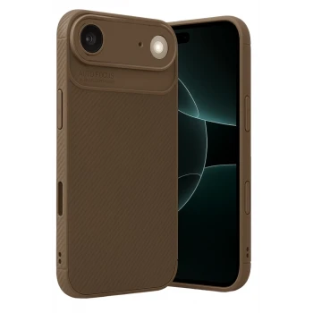 Newface Apple iPhone 17 Air Auto Focus Karbon Kapak - Kahverengi