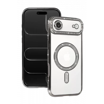 Newface Apple iPhone 17 Air Joke Simli Magneticsafe Kılıf - Gümüş