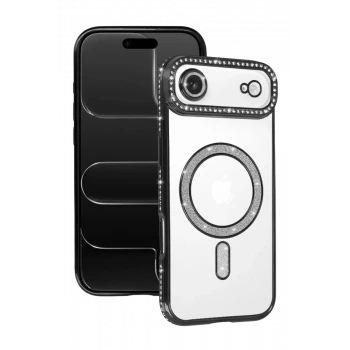 Newface Apple iPhone 17 Air Joke Simli Magneticsafe Kılıf - Siyah