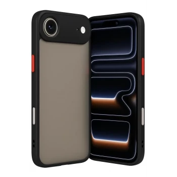 Newface Apple iPhone 17 Air Kılıf Montreal Silikon Kapak - Siyah