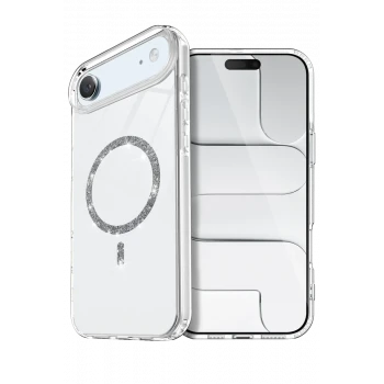 Newface Apple iPhone 17 Air Live Diamond Magsafe Kapak - Şeffaf