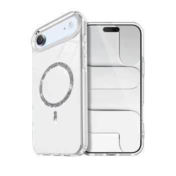 Newface Apple iPhone 17 Air Live Diamond Magsafe Kapak - Şeffaf