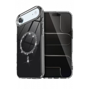 Newface Apple iPhone 17 Air Live Diamond Magsafe Kapak - Siyah
