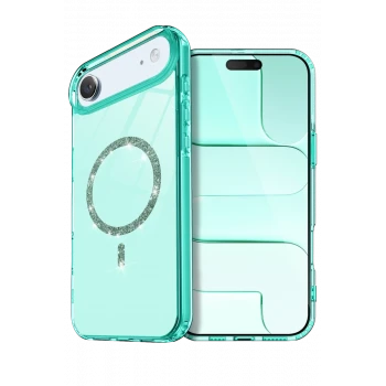 Newface Apple iPhone 17 Air Live Diamond Magsafe Kapak - Yeşil