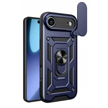 Newface Apple iPhone 17 Air Pars Lens Yüzüklü Silikon - Lacivert
