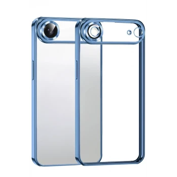 Newface Apple iPhone 17 Air Razer Lensli Silikon - Açık Mavi