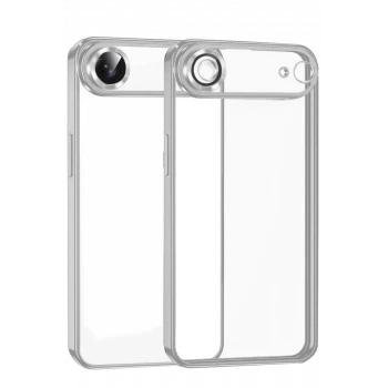 Newface Apple iPhone 17 Air Razer Lensli Silikon - Gümüş