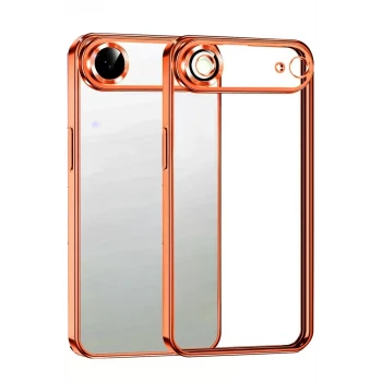 Newface Apple iPhone 17 Air Razer Lensli Silikon - Turuncu