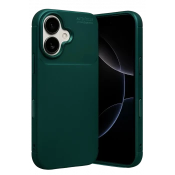 Newface Apple iPhone 17 Auto Focus Karbon Kapak - Koyu Yeşil