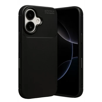 Newface Apple iPhone 17 Auto Focus Karbon Kapak - Siyah