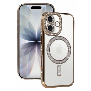 Newface Apple iPhone 17 Joke Simli Magneticsafe Kılıf - Gold
