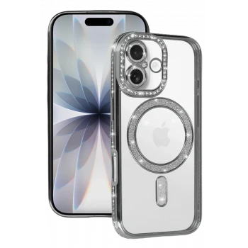 Newface Apple iPhone 17 Joke Simli Magneticsafe Kılıf - Gümüş