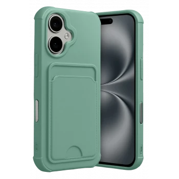 Newface Apple iPhone 17 Kelvin Kartvizitli Silikon - Açık Yeşil