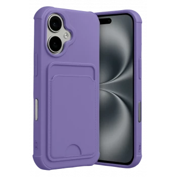 Newface Apple iPhone 17 Kelvin Kartvizitli Silikon - Lila