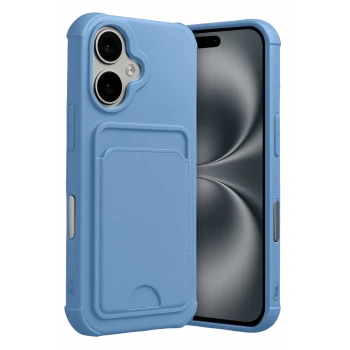 Newface Apple iPhone 17 Kelvin Kartvizitli Silikon - Mavi