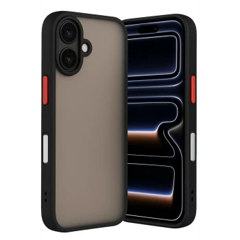 Newface Apple iPhone 17 Kılıf Montreal Silikon Kapak - Siyah