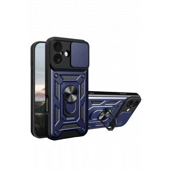 Newface Apple iPhone 17 Pars Lens Yüzüklü Silikon - Lacivert