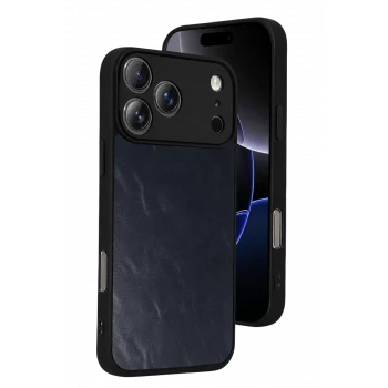 Newface Apple iPhone 17 Pro Aras Deri Kapak - Lacivert