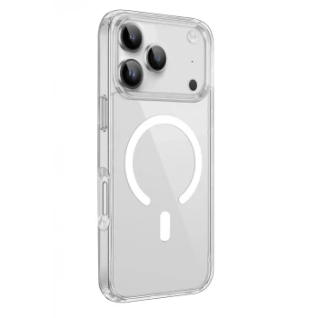 Newface Apple iPhone 17 Pro Kılıf Pc Real Magsafe Kapak - Şeffaf
