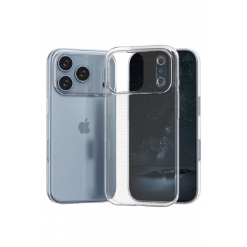 Newface Apple iPhone 17 Pro Lüx Şeffaf Silikon - Şeffaf