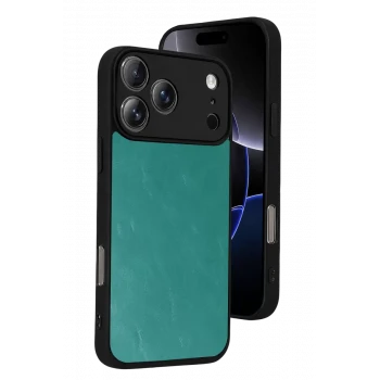 Newface Apple iPhone 17 Pro Max Aras Deri Kapak - Açık Yeşil