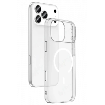 Newface Apple iPhone 17 Pro Max Combo Sert Şeffaf Magsafe Kapak - Şeffaf