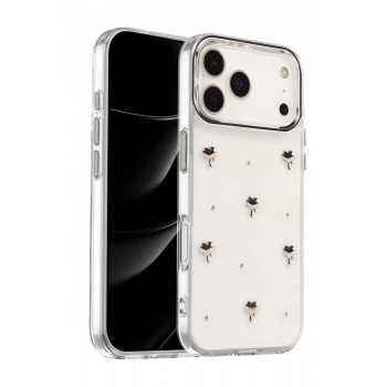 Newface Apple iPhone 17 Pro Max Fiyonk Desenli Kapak - Desen 1