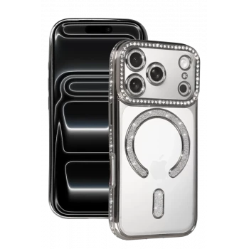 Newface Apple iPhone 17 Pro Max Joke Simli Magneticsafe Kılıf - Gümüş
