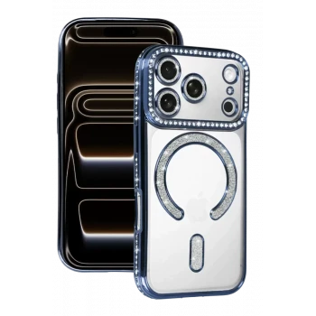 Newface Apple iPhone 17 Pro Max Joke Simli Magneticsafe Kılıf - Mavi