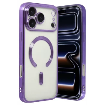 Newface Apple iPhone 17 Pro Max Kross Magneticsafe Kapak - Mor