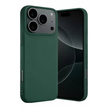 Newface Apple iPhone 17 Pro Max Nano içi Kadife Silikon - Koyu Yeşil
