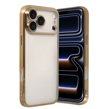 Newface Apple iPhone 17 Pro Max Razer Lensli Silikon - Gold