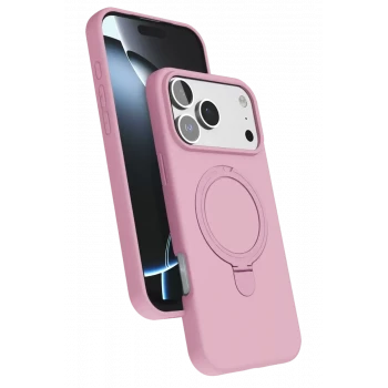Newface Apple iPhone 17 Pro Max Regal Magsafe Standlı Kapak - Açık Pembe