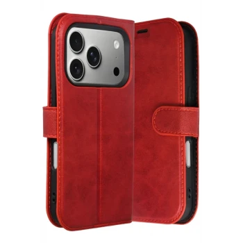 Newface Apple iPhone 17 Pro Max Trend S Plus Kapaklı Kılıf - Kırmızı