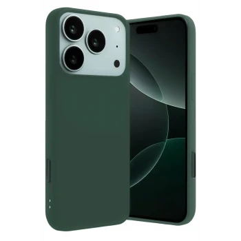 Newface Apple iPhone 17 Pro Nano içi Kadife Silikon - Koyu Yeşil