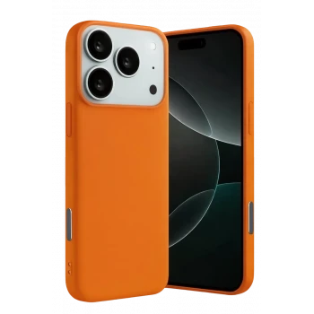 Newface Apple iPhone 17 Pro Nano içi Kadife Silikon - Turuncu