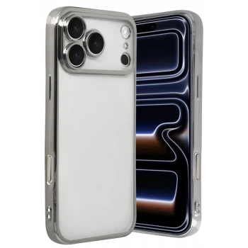 Newface Apple iPhone 17 Pro Razer Lensli Silikon - Gümüş