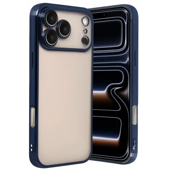 Newface Apple iPhone 17 Pro Razer Lensli Silikon - Lacivert