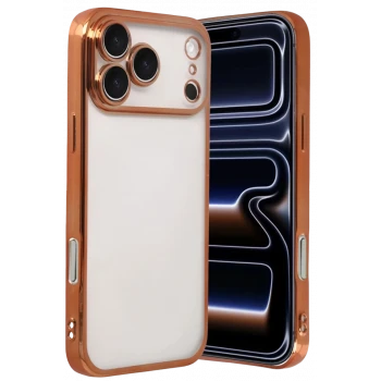 Newface Apple iPhone 17 Pro Razer Lensli Silikon - Turuncu