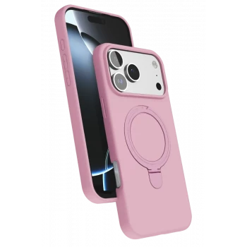 Newface Apple iPhone 17 Pro Regal Magsafe Standlı Kapak - Açık Pembe