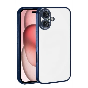 Newface Apple iPhone 17 Razer Lensli Silikon - Lacivert