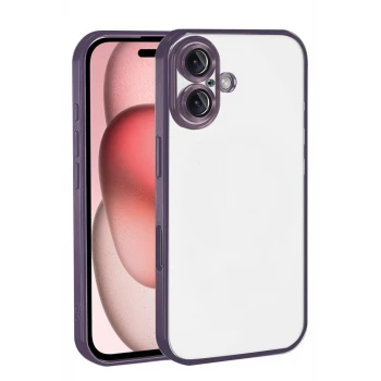 Newface Apple iPhone 17 Razer Lensli Silikon - Mor