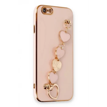 Newface Apple iPhone 6 Kılıf Esila Silikon - Pudra