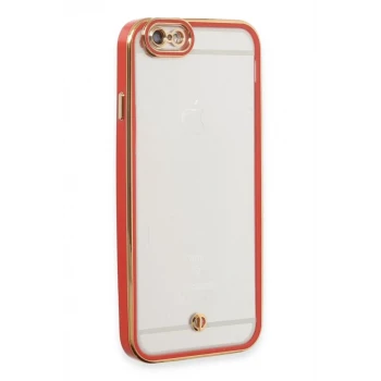 Newface Apple iPhone 6 Kılıf Liva Lens Silikon - Kırmızı