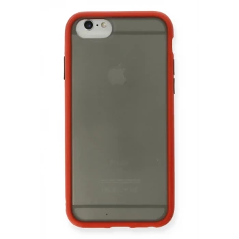 Newface Apple iPhone 6 Kılıf Montreal Silikon Kapak - Kırmızı