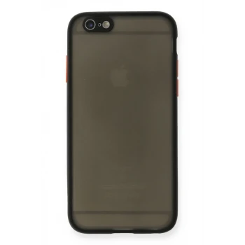 Newface Apple iPhone 6 Kılıf Montreal Silikon Kapak - Siyah