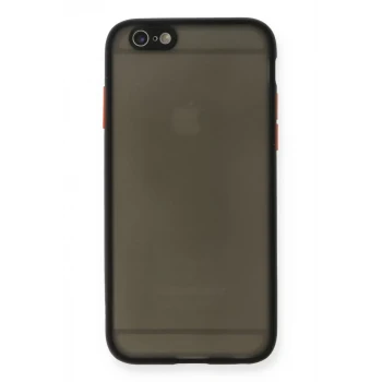 Newface Apple iPhone 6 Kılıf Montreal Silikon Kapak - Siyah